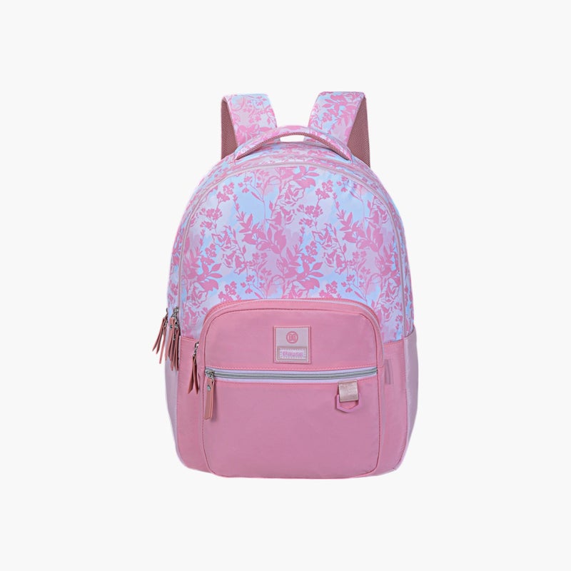 PAUSE Printed Pink Backpack for Girls - Image 1